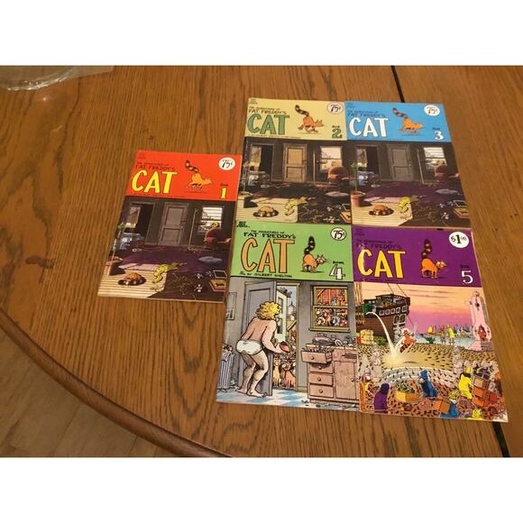 Adventures of Fat Freddy's Cat #1-5 Lot NM/9.2 Underground Comic-3 Are 1st Print - Picture 1 of 6